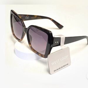 NWT Women Sunglasses West Loop NS0822 23 BLK/Trt VL 100% UVA-UVB Lens Protected